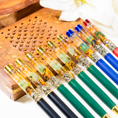 Money Magnet Crystal Pen, Crystal Healing Pen, Aura Pens.