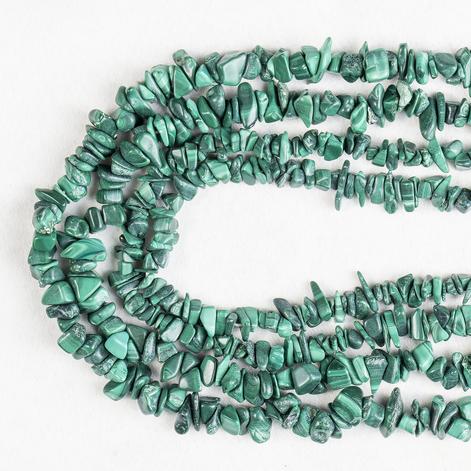 Uncut Raw Malachite Crystal Chip Beads for Necklace (Leadership and Travel)