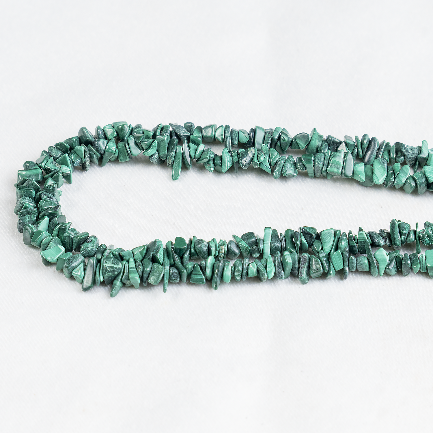 Uncut Raw Malachite Crystal Chip Beads for Necklace (Leadership and Travel)
