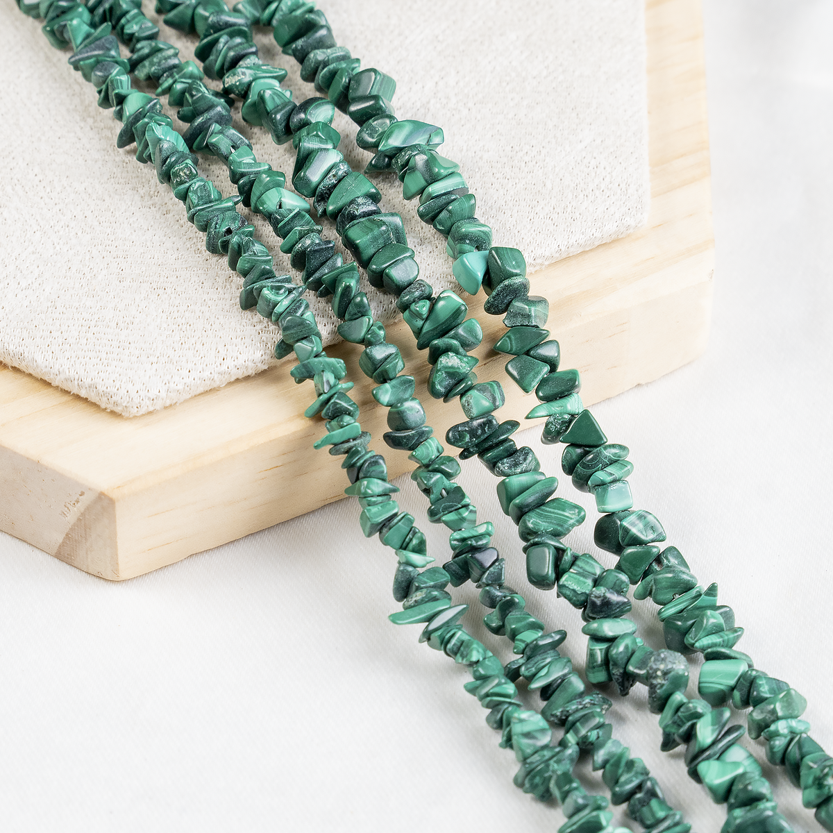 Uncut Raw Malachite Crystal Chip Beads for Necklace (Leadership and Travel)  DestGlow
