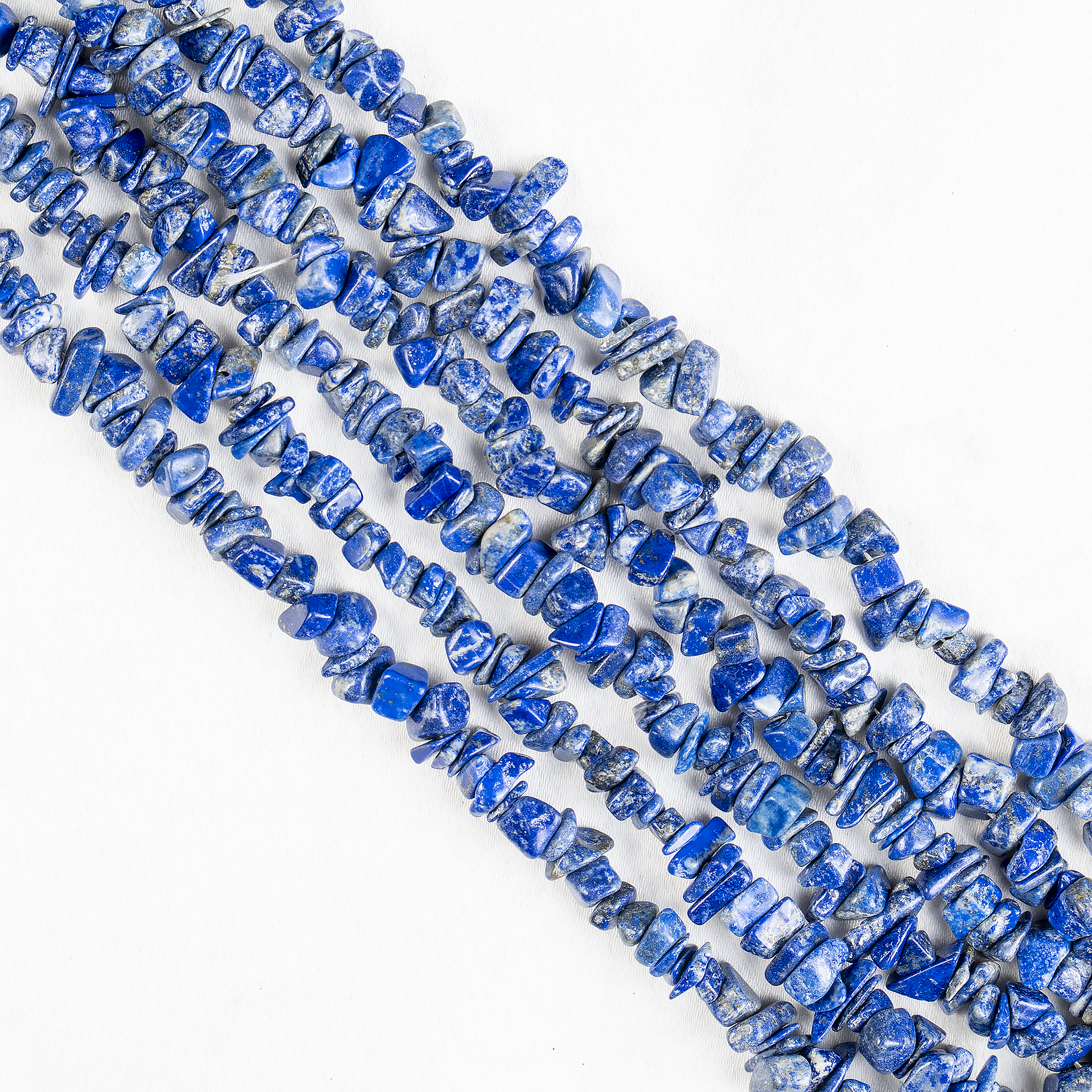 Uncut Raw Lapis Lazuli Crystal Chip Beads for Necklace (Expansion and Insight).  DestGlow