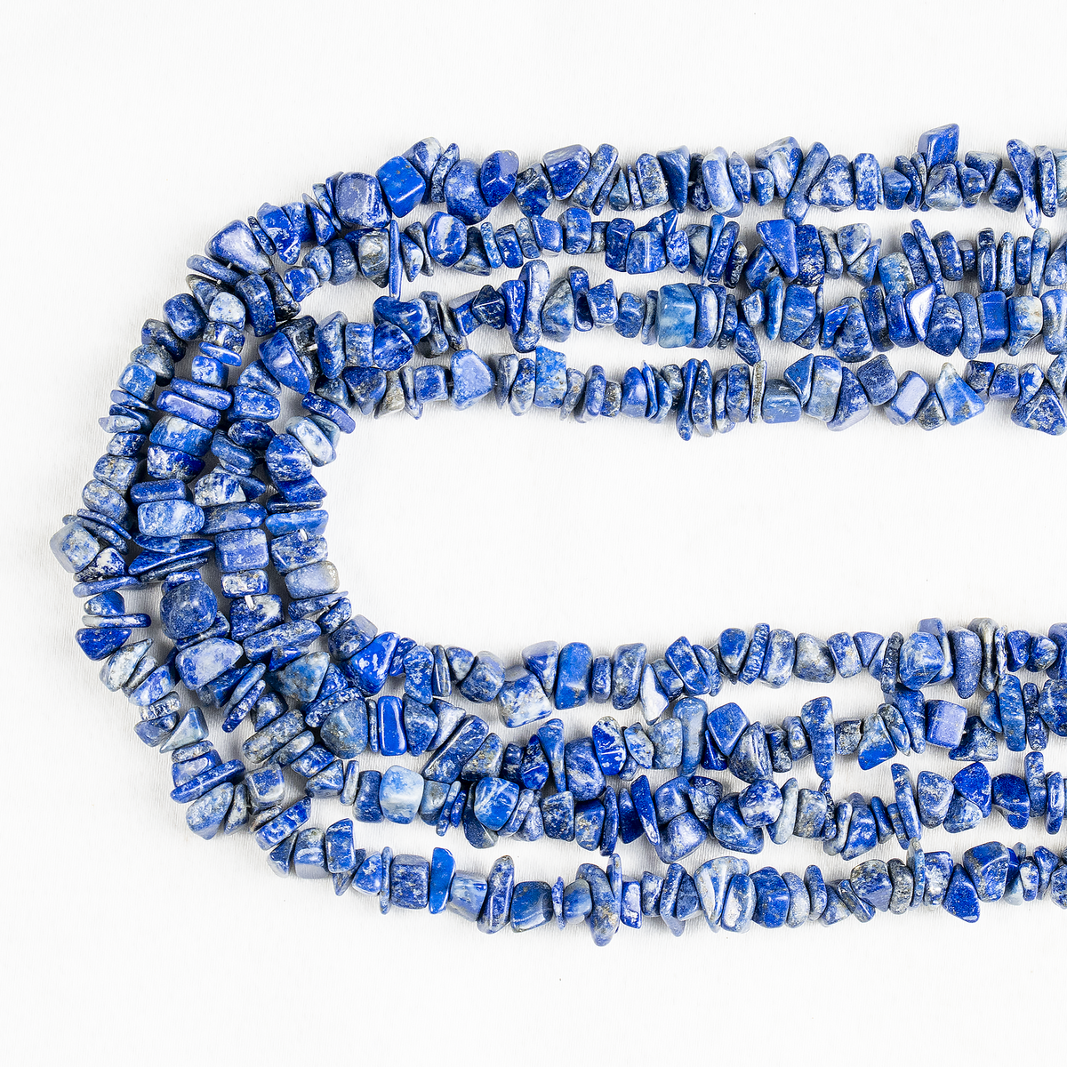 Uncut Raw Lapis Lazuli Crystal Chip Beads for Necklace (Expansion and Insight).  DestGlow