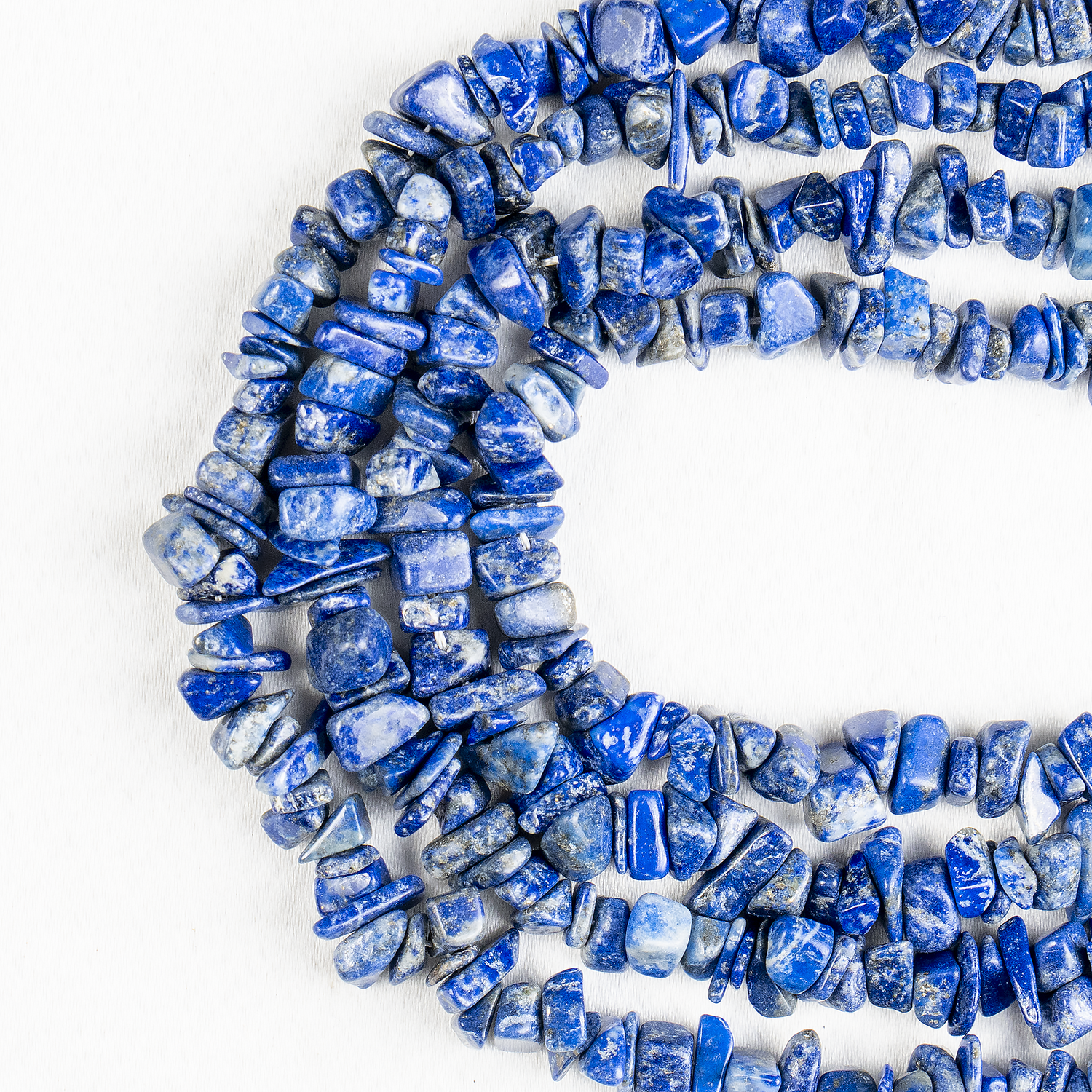 Uncut Raw Lapis Lazuli Crystal Chip Beads for Necklace (Expansion and Insight).  DestGlow