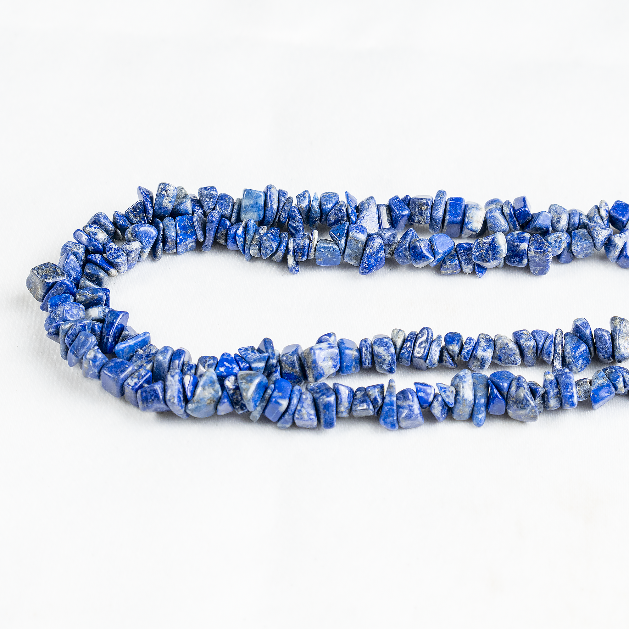 Uncut Raw Lapis Lazuli Crystal Chip Beads for Necklace (Expansion and Insight).  DestGlow