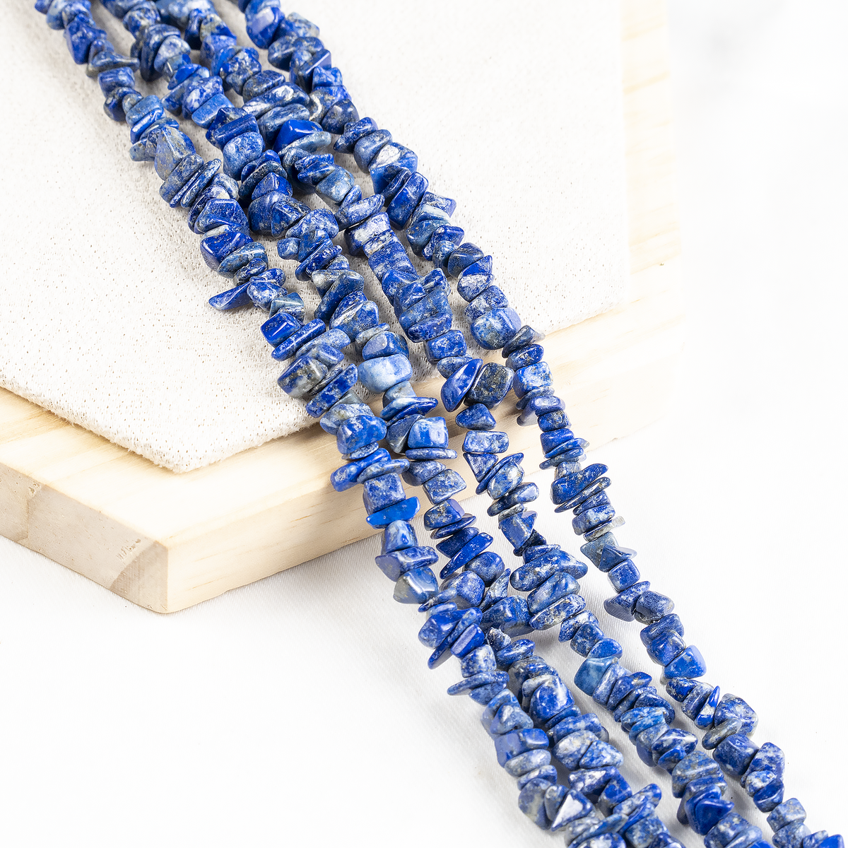 Uncut Raw Lapis Lazuli Crystal Chip Beads for Necklace (Expansion and Insight).  DestGlow