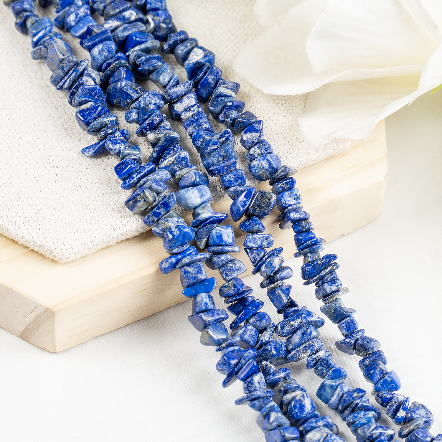 Uncut Raw Lapis Lazuli Crystal Chip Beads for Necklace (Expansion and Insight).