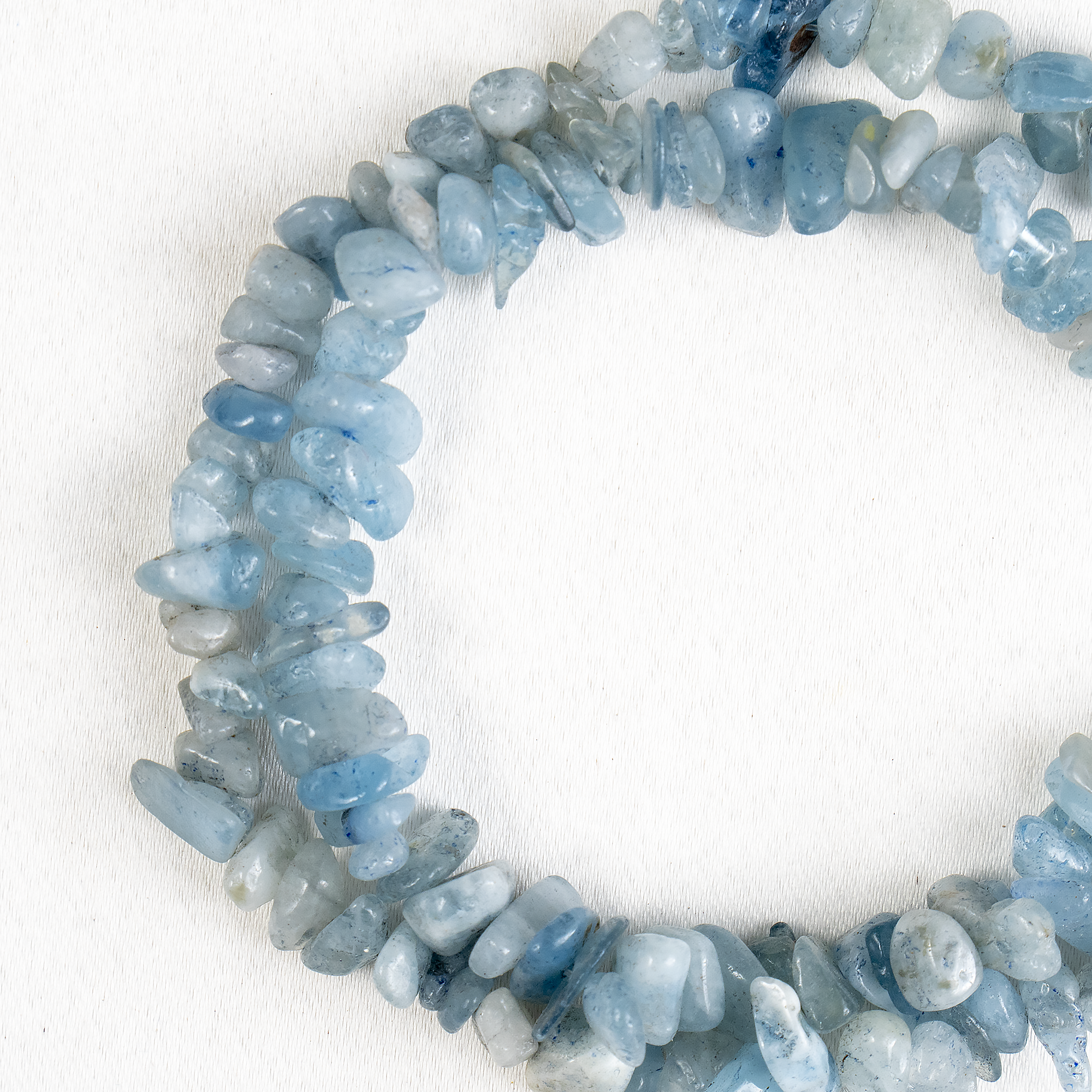 Uncut Raw Aquamarine Crystal Chip Beads for Necklace (Protection and Anxiety Relief)