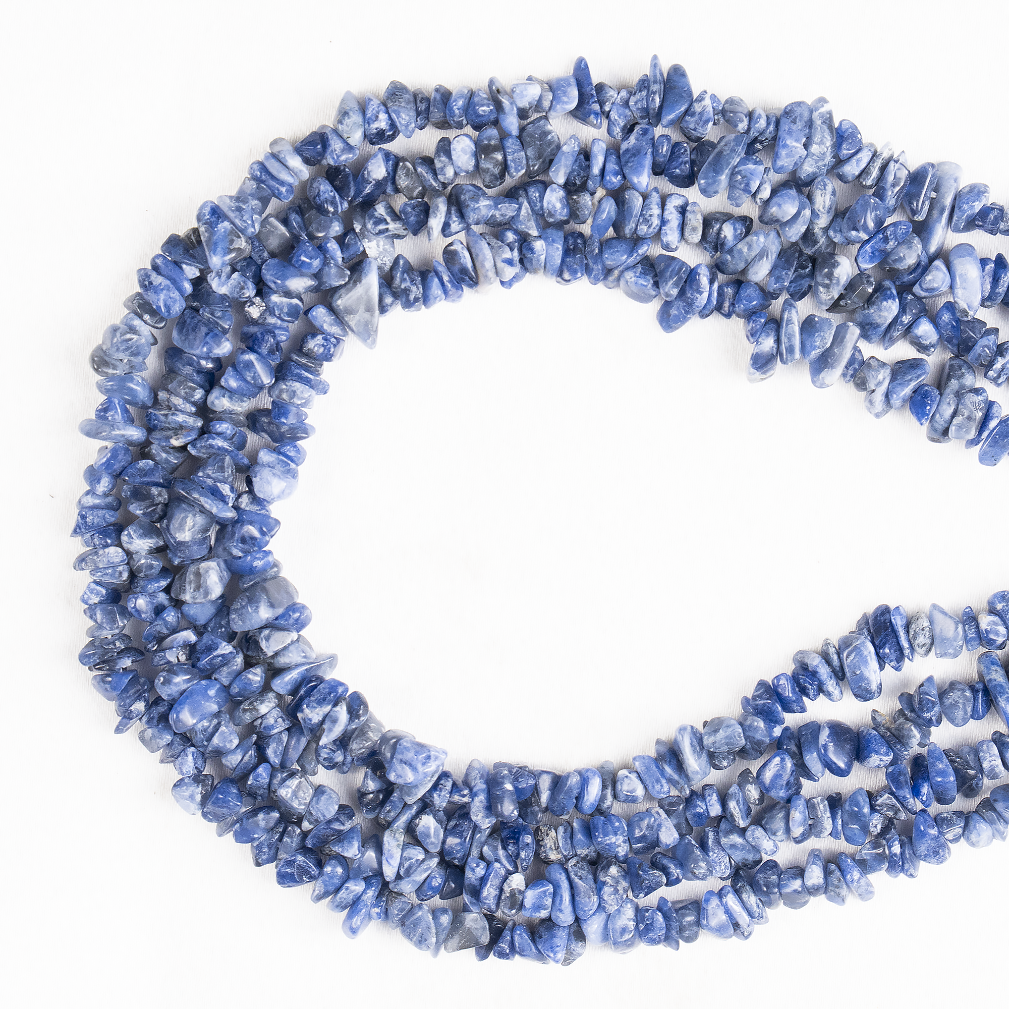 Uncut Raw Sodalite Crystal Chip Beads for Necklace (Alignment With The Higher Self and Meditation)  DestGlow