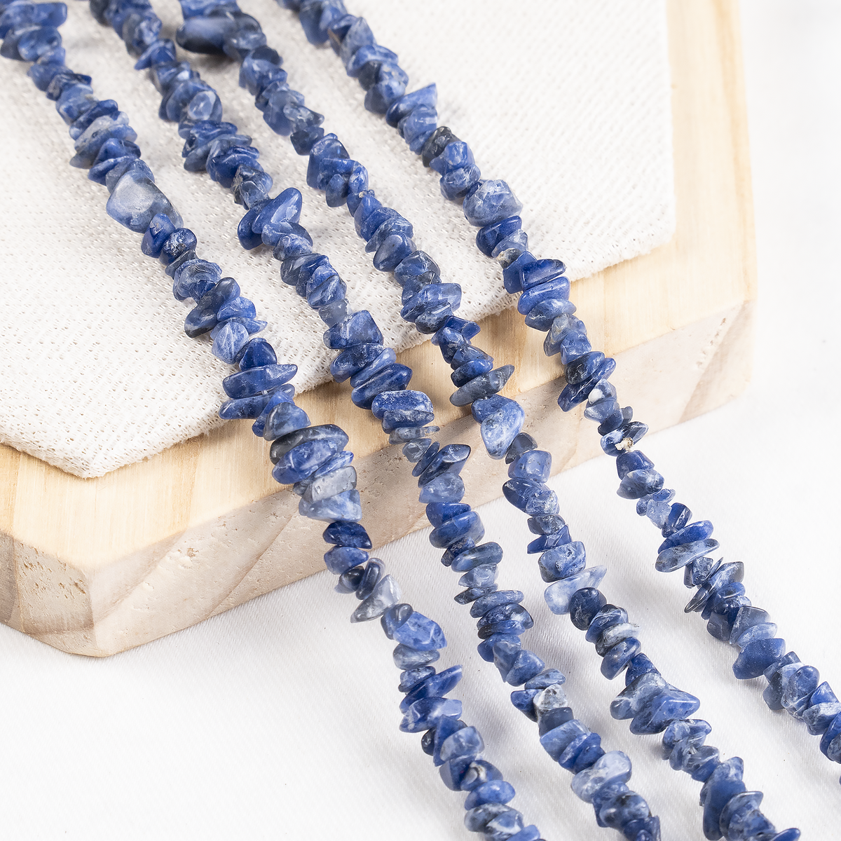 Uncut Raw Sodalite Crystal Chip Beads for Necklace (Alignment With The Higher Self and Meditation)  DestGlow