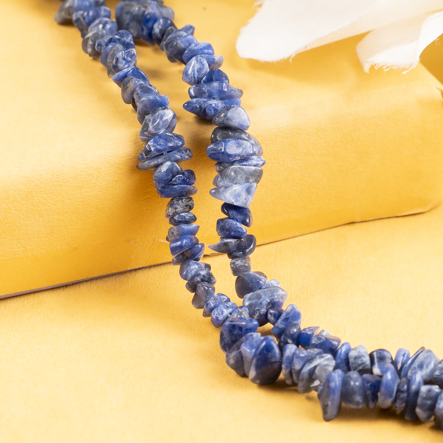 Uncut Raw Sodalite Crystal Chip Beads for Necklace (Alignment With The Higher Self and Meditation)  DestGlow