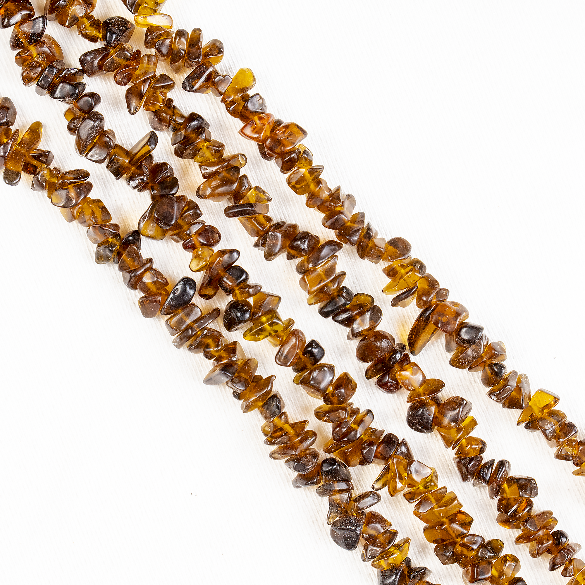 Smokey Quartz Chip Beads Necklace, Crystal Uncut Beads