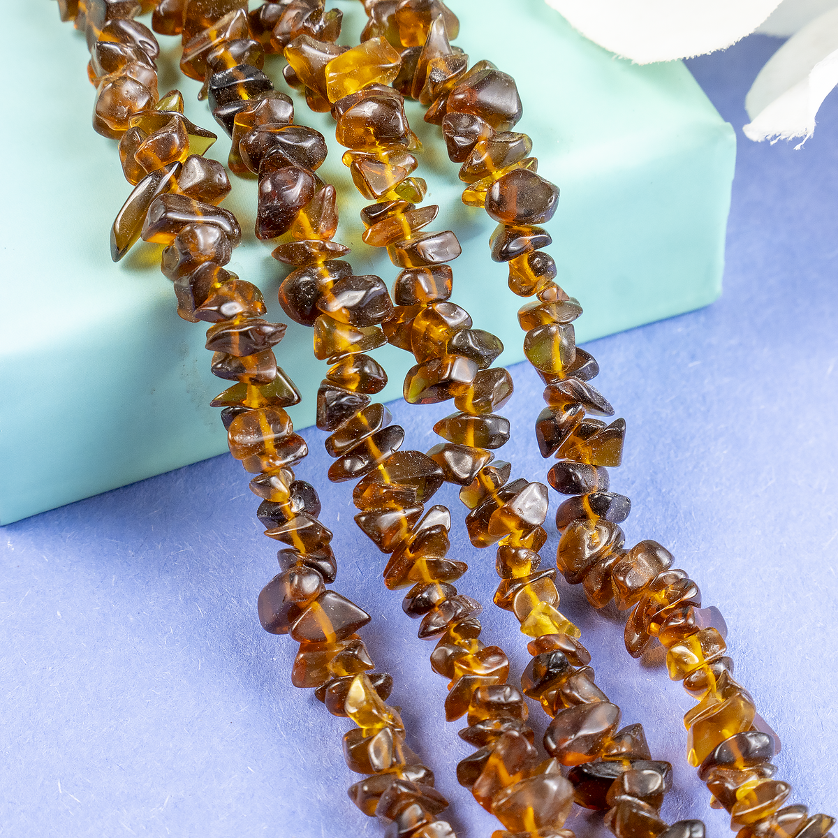 Smokey Quartz Chip Beads Necklace, Crystal Uncut Beads