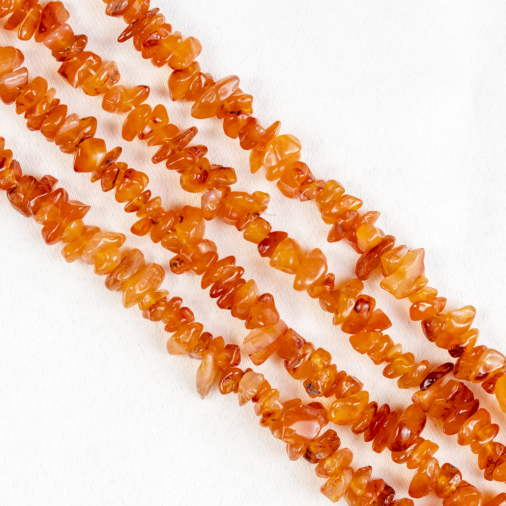 Uncut Raw Carnelian Crystal Chip Beads for Necklace (Manifestation and Passion)