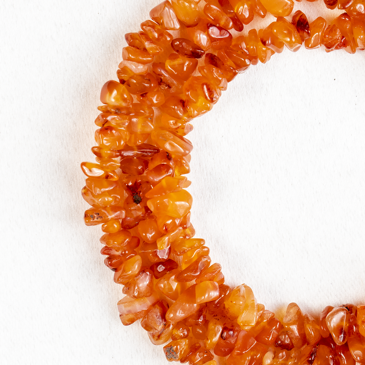 Uncut Raw Carnelian Crystal Chip Beads for Necklace (Manifestation and Passion)
