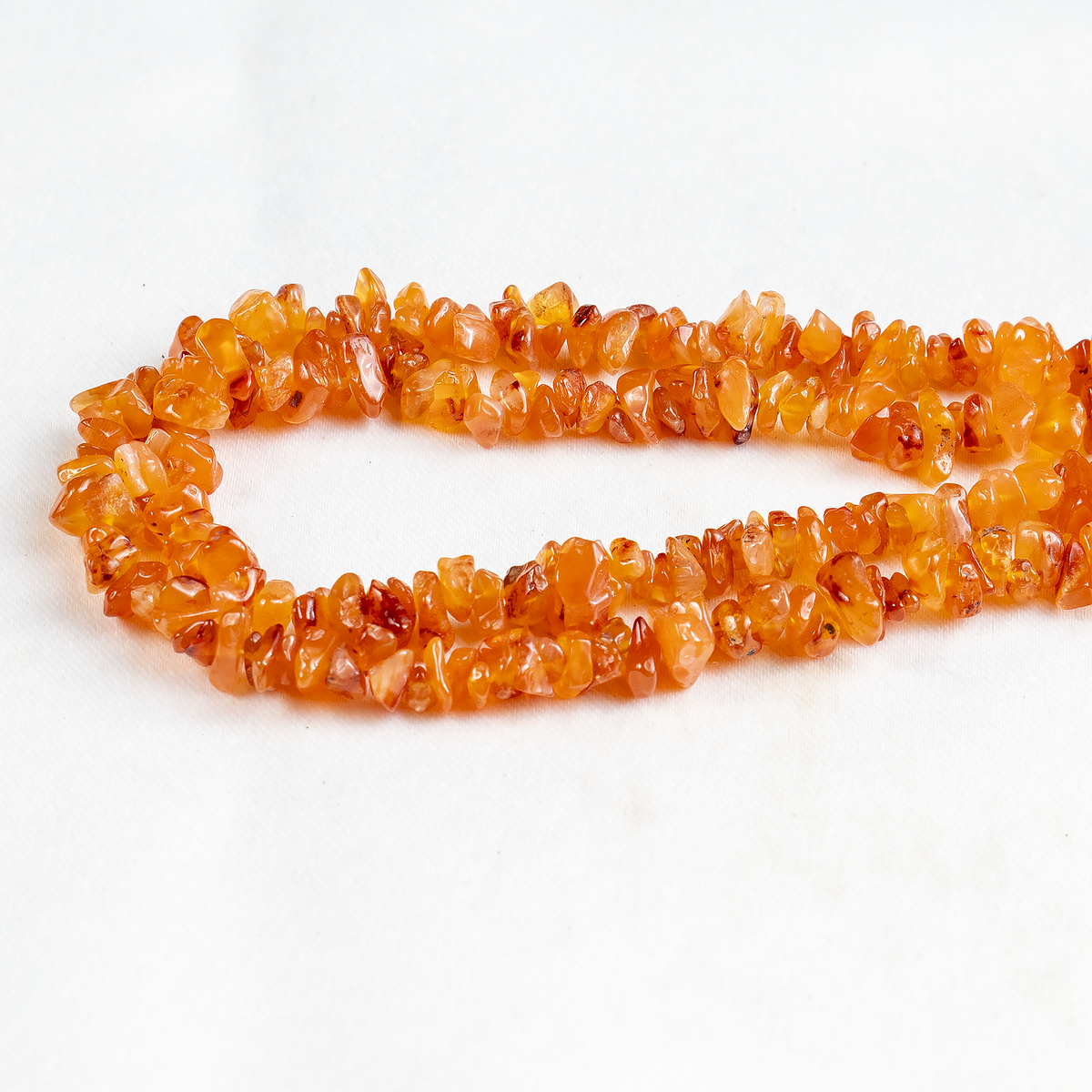 Uncut Raw Carnelian Crystal Chip Beads for Necklace (Manifestation and Passion)