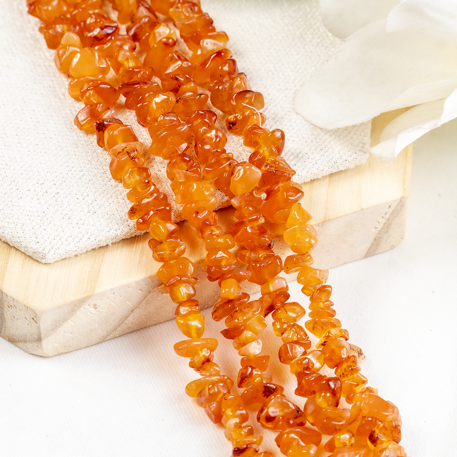Uncut Raw Carnelian Crystal Chip Beads for Necklace (Manifestation and Passion)  DestGlow