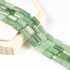 Green Aventurine Gemstone Pipe Bead, Crystal Healing Tube Beads.  DestGlow