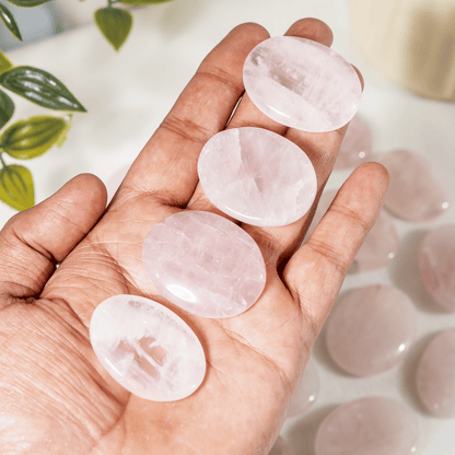 Rose Quartz Pocket Stones (Anxiety Relief and Relaxation)  DestGlow