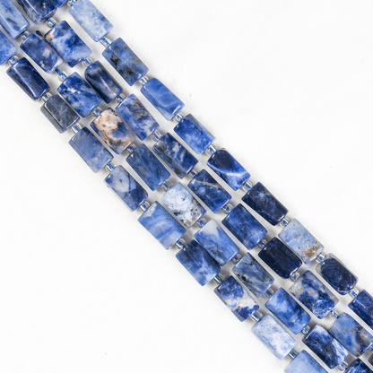 Sodalite Gemstone Pipe Bead, Crystal Healing Tube Beads.  DestGlow