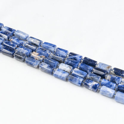 Sodalite Gemstone Pipe Bead, Crystal Healing Tube Beads.  DestGlow