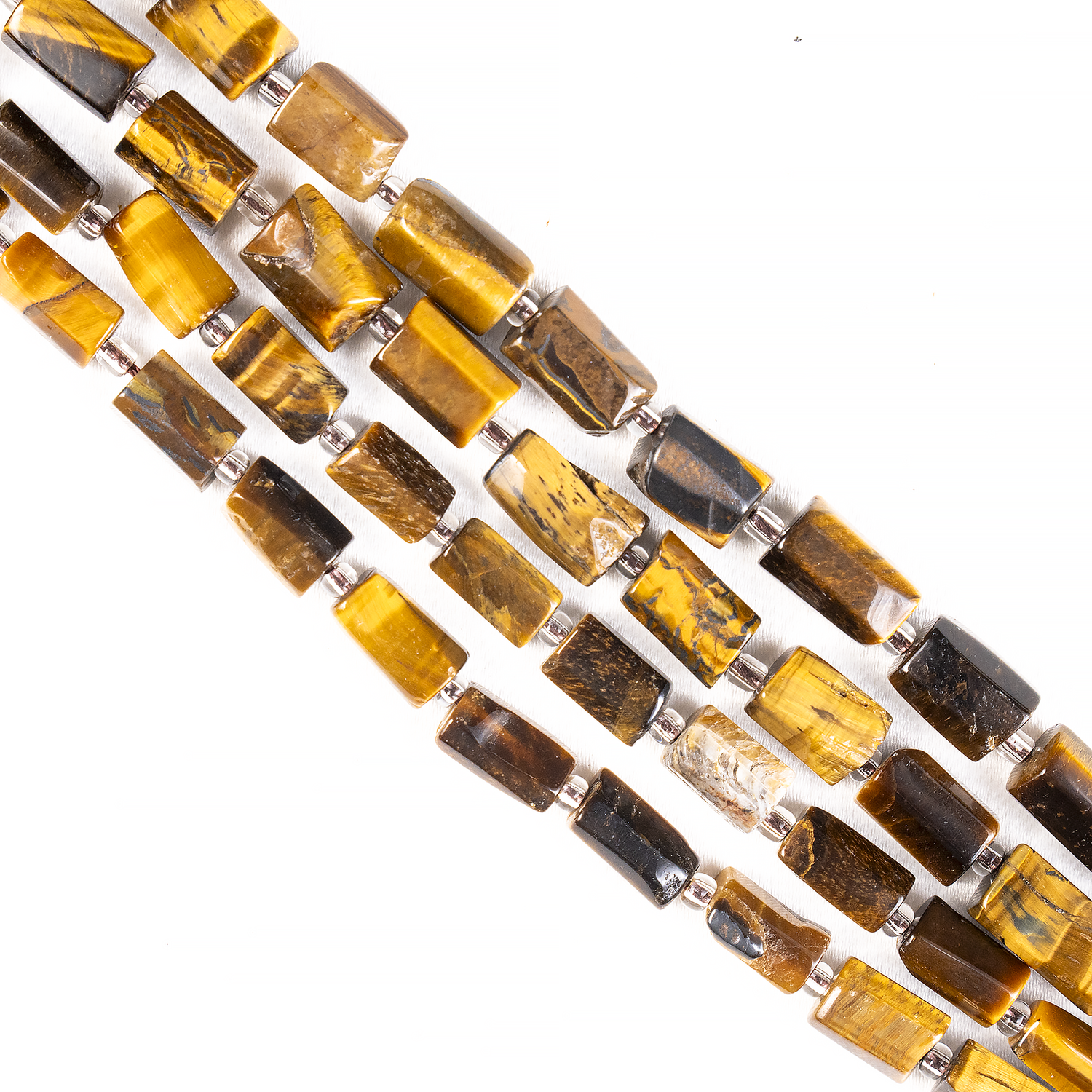 Tiger Eye Gemstone Pipe Bead, Crystal Healing Tube Beads.  DestGlow