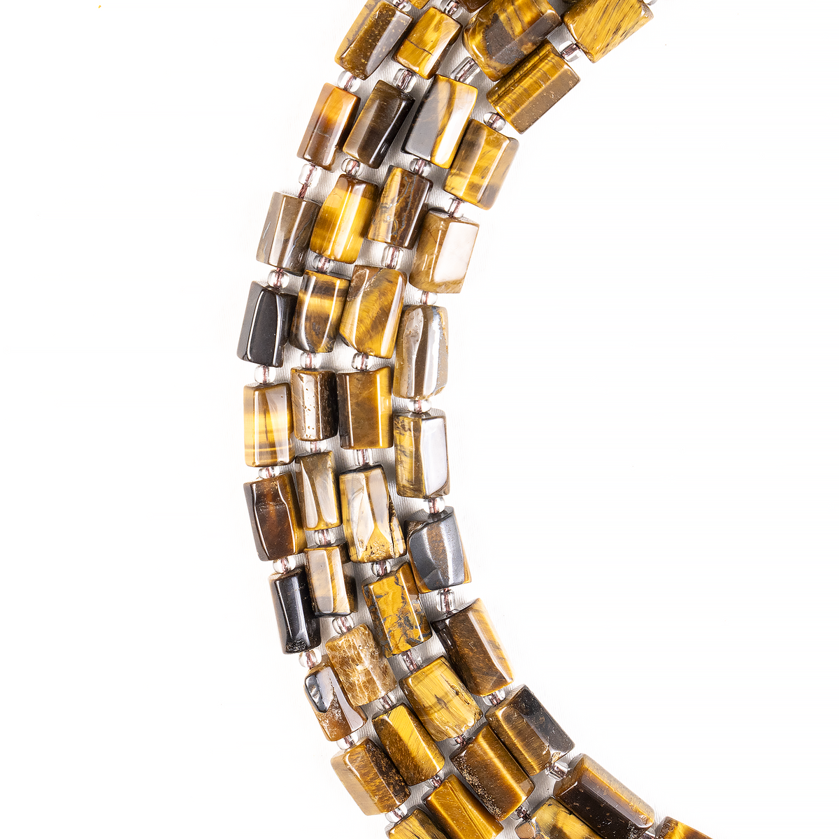Tiger Eye Gemstone Pipe Bead, Crystal Healing Tube Beads.  DestGlow