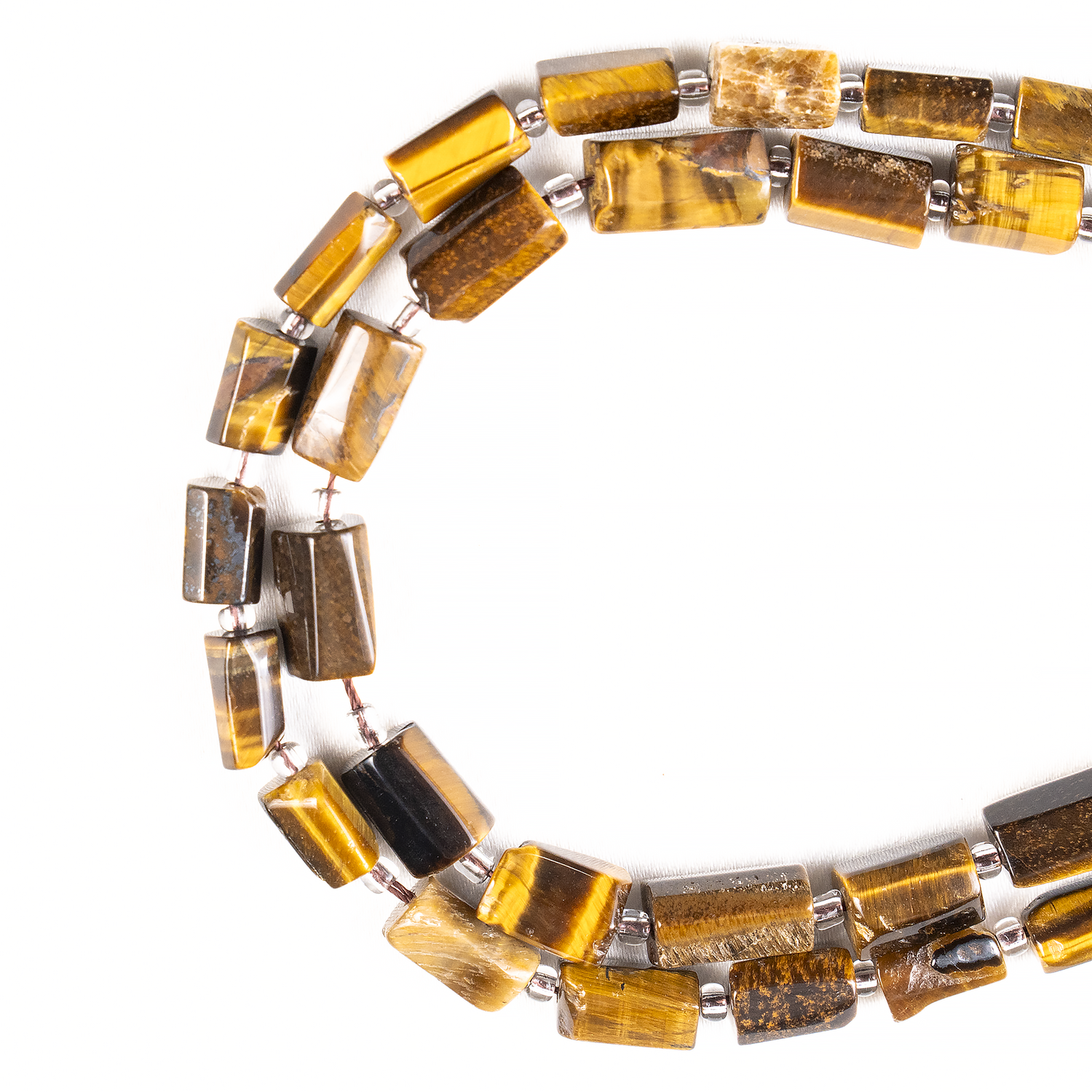 Tiger Eye Gemstone Pipe Bead, Crystal Healing Tube Beads.  DestGlow