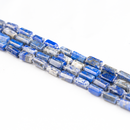 lapis Lazuli Gemstone Pipe Bead, Crystal Healing Tube Beads.
