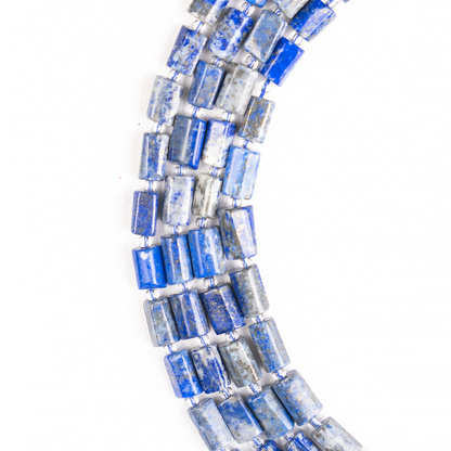 lapis Lazuli Gemstone Pipe Bead, Crystal Healing Tube Beads.