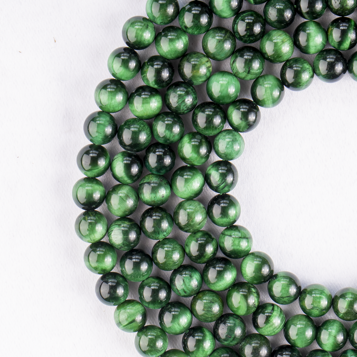 Tiger Cats Eye Green Heated Crystal Beads for Jewelry  DestGlow