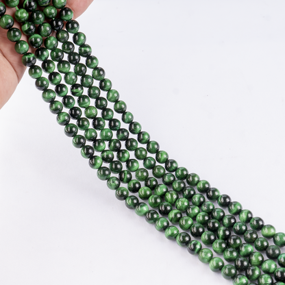 Tiger Cats Eye Green Heated Crystal Beads for Jewelry  DestGlow