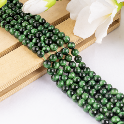 Tiger Cats Eye Green Heated Crystal Beads for Jewelry  DestGlow
