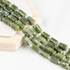 Green Jade Gemstone Pipe Bead, Crystal Healing Tube Beads.  DestGlow