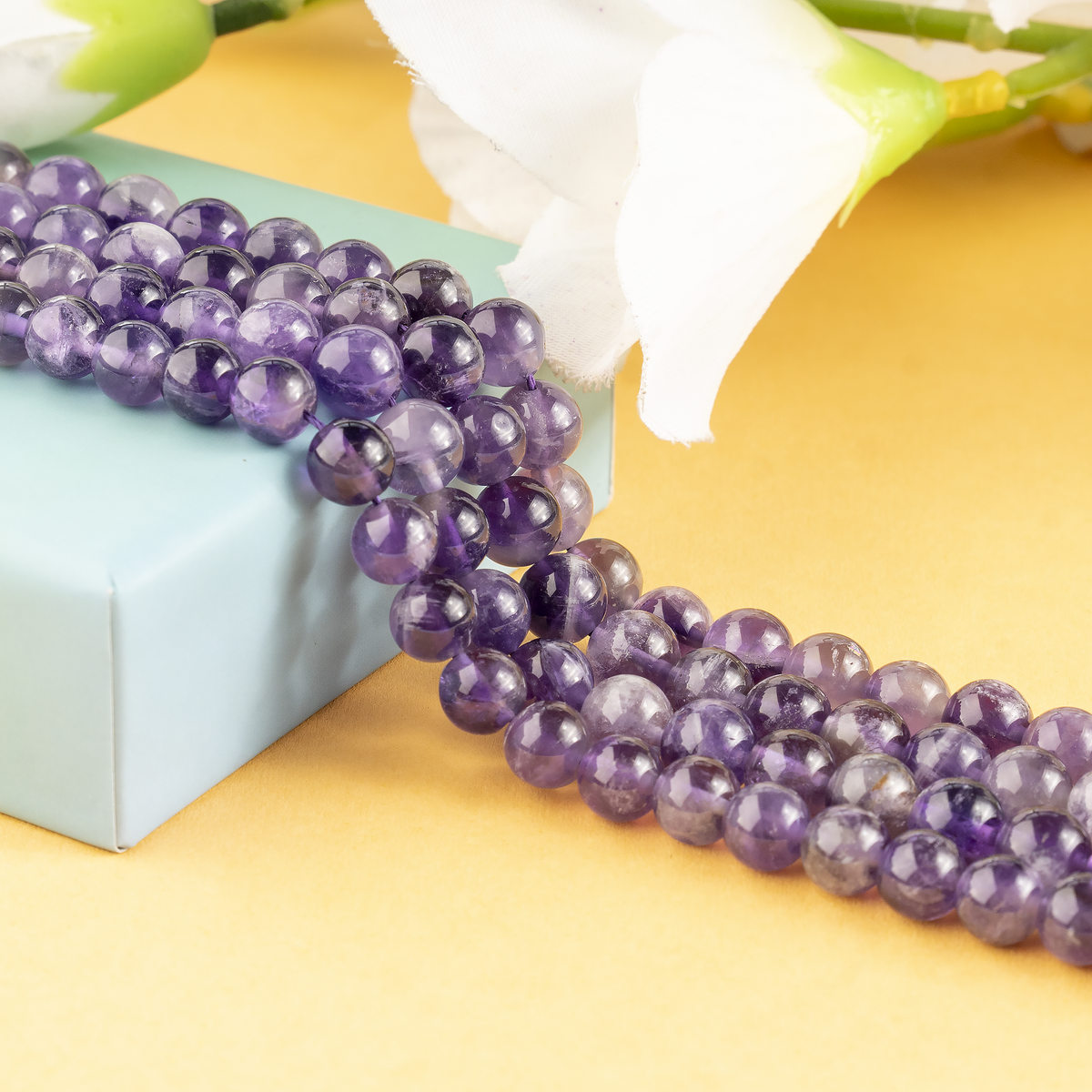 Amethyst Beads, Natural Round Crystal Beads 4mm to 14mm  DestGlow