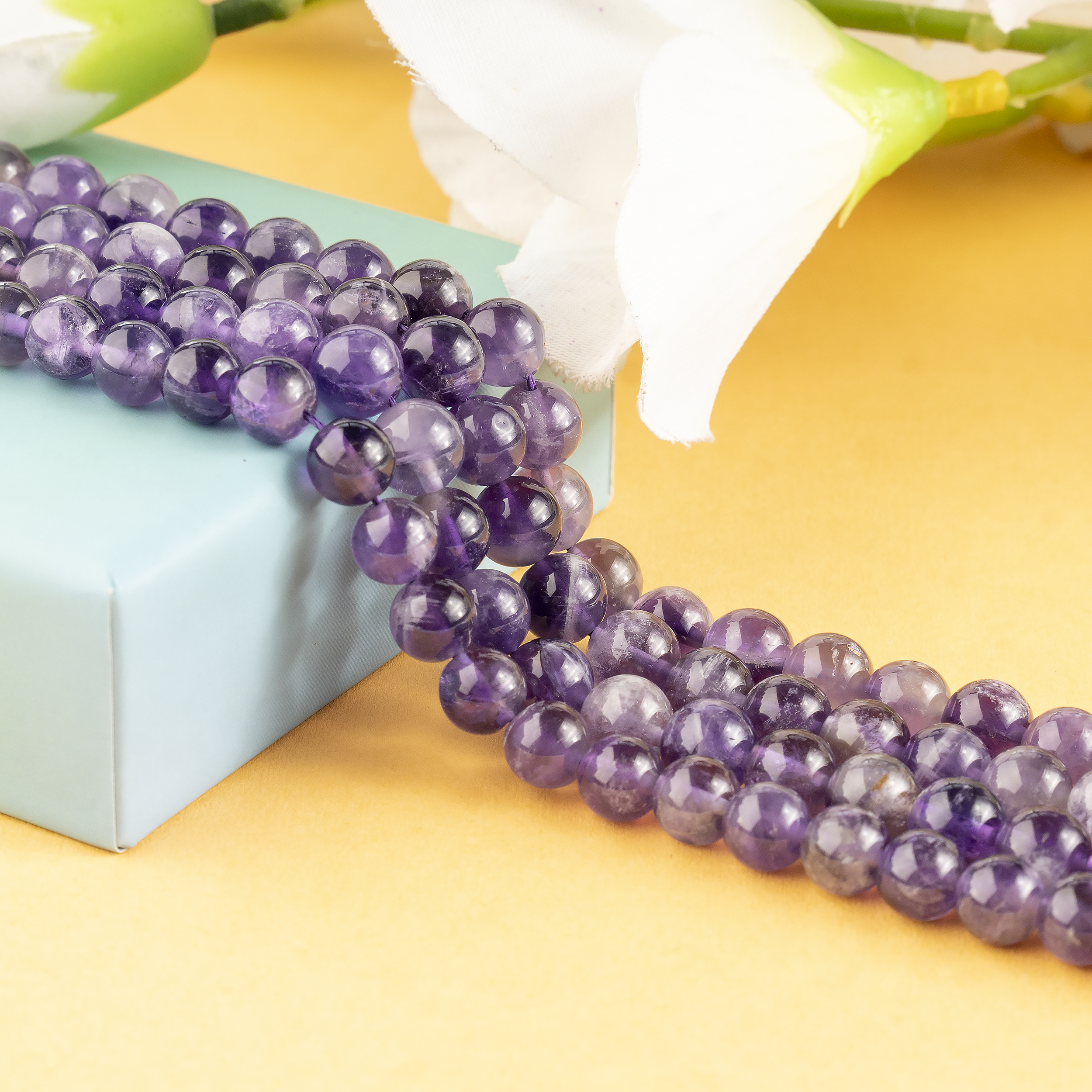 Amethyst Beads, Natural Round Crystal Beads 4mm to 14mm  DestGlow