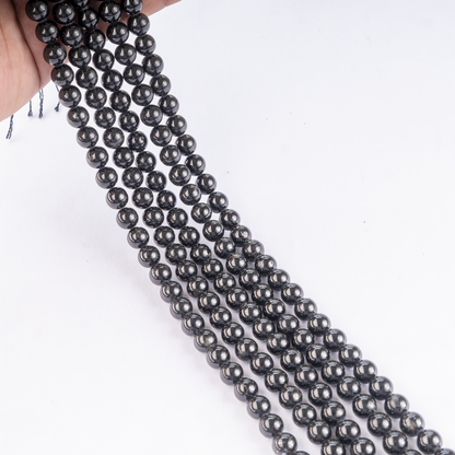 Black Tourmaline Beads, Natural Round Crystal Beads 4mm to 12mm  DestGlow