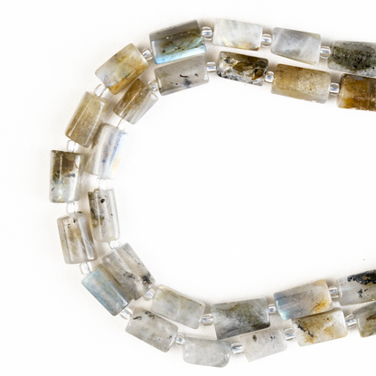 Labradorite Gemstone Pipe Bead, Crystal Healing Tube Beads.  DestGlow