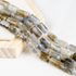 Labradorite Gemstone Pipe Bead, Crystal Healing Tube Beads.  DestGlow