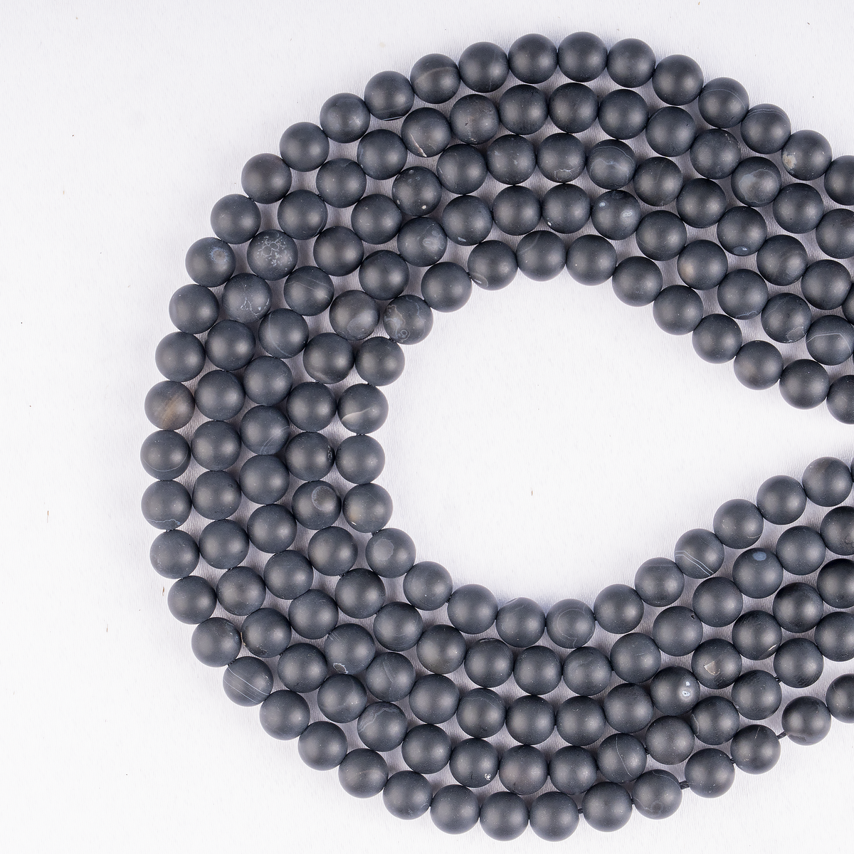 Matt Black Onyx Beads, Natural Round Crystal Beads 6mm to 10mm  DestGlow