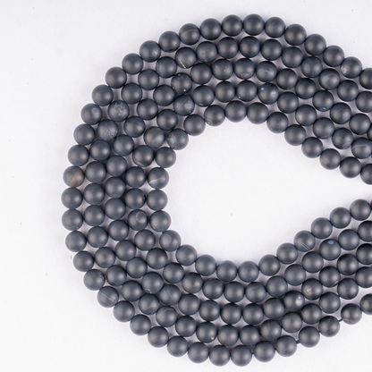 Matt Black Onyx Beads, Natural Round Crystal Beads 6mm to 10mm  DestGlow