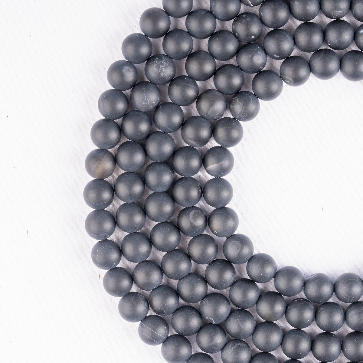 Matt Black Onyx Beads, Natural Round Crystal Beads 6mm to 10mm  DestGlow