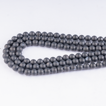 Matt Black Onyx Beads, Natural Round Crystal Beads 6mm to 10mm  DestGlow