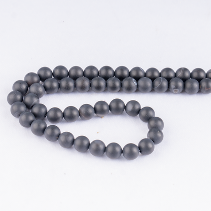 Matt Black Onyx Beads, Natural Round Crystal Beads 6mm to 10mm  DestGlow