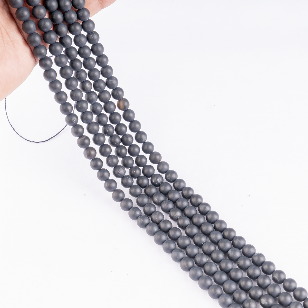 Matt Black Onyx Beads, Natural Round Crystal Beads 6mm to 10mm  DestGlow