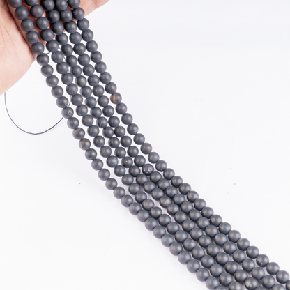Matt Black Onyx Beads, Natural Round Crystal Beads 6mm to 10mm  DestGlow