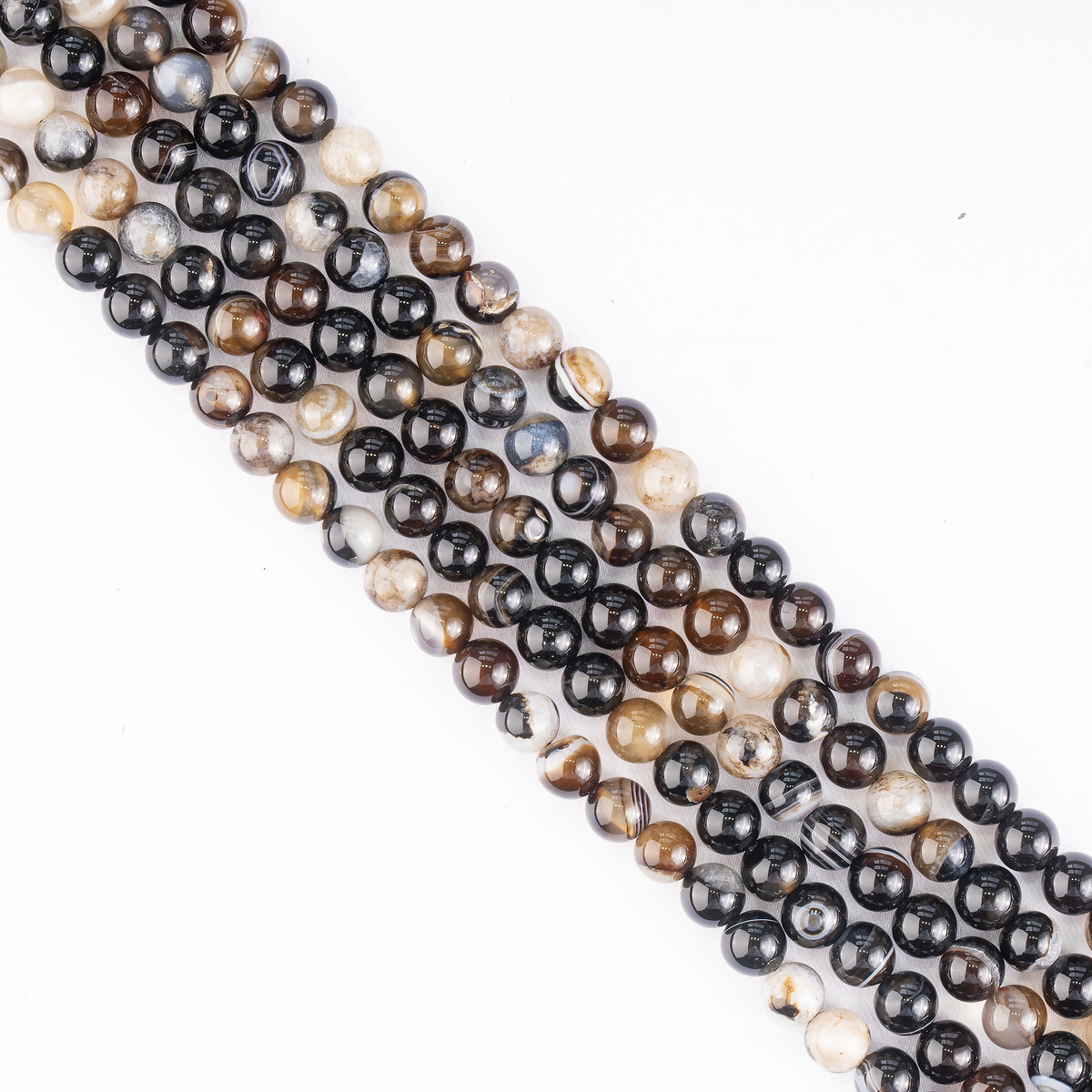 Black Sulemani Agate Beads, Natural Round Crystal Beads 6mm to 12mm  DestGlow
