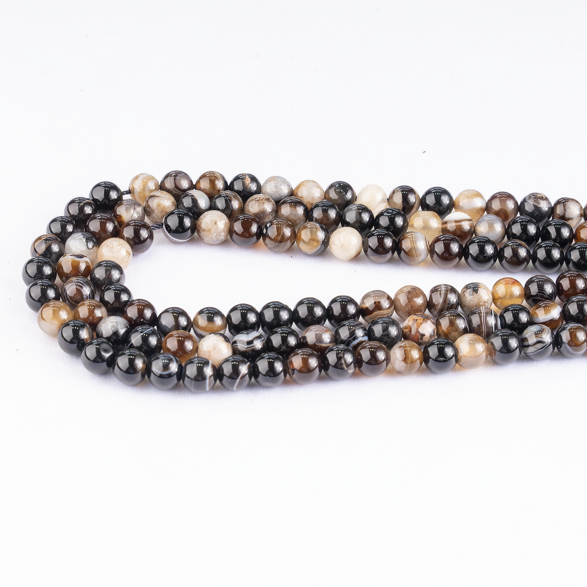 Black Sulemani Agate Beads, Natural Round Crystal Beads 6mm to 12mm  DestGlow