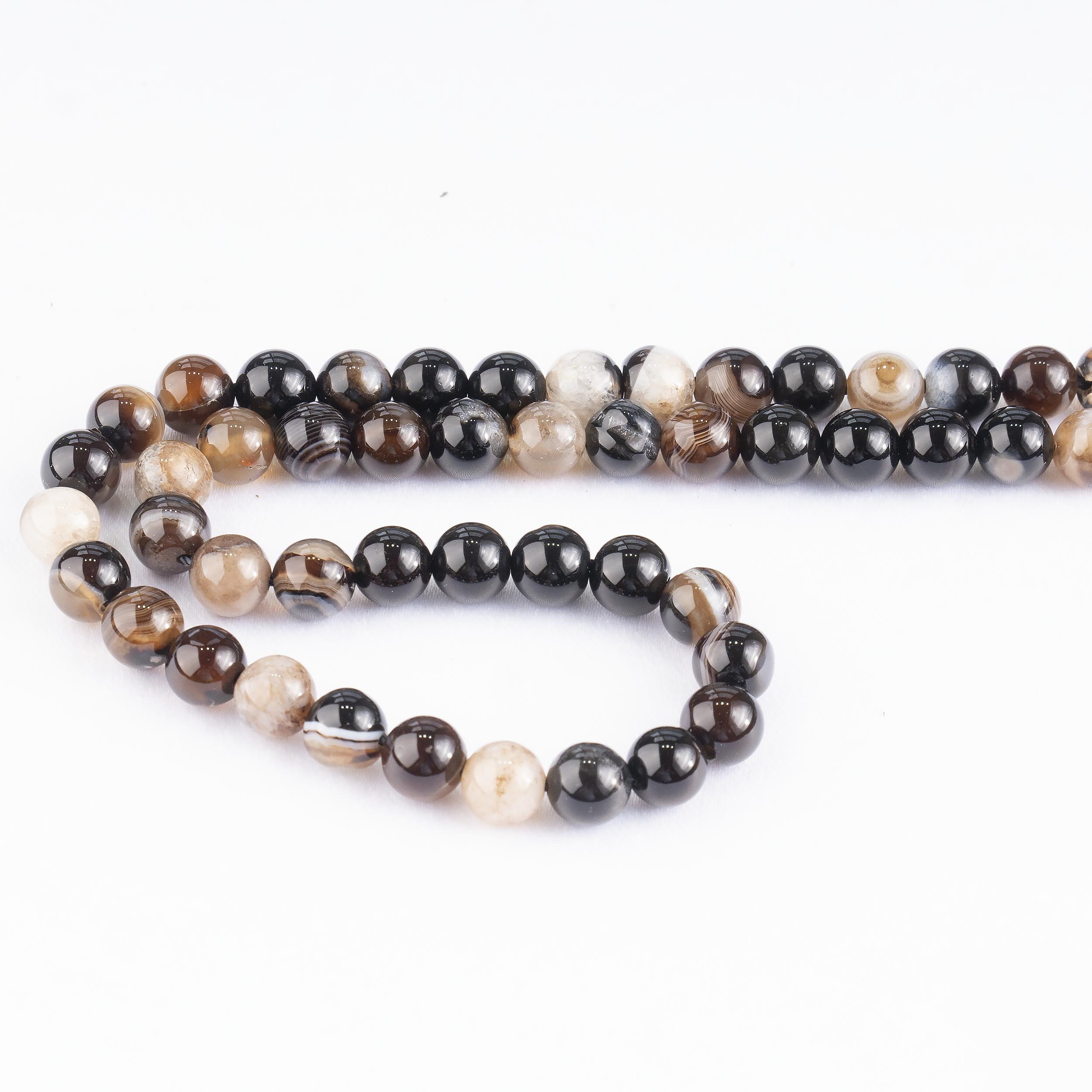 Black Sulemani Agate Beads, Natural Round Crystal Beads 6mm to 12mm  DestGlow