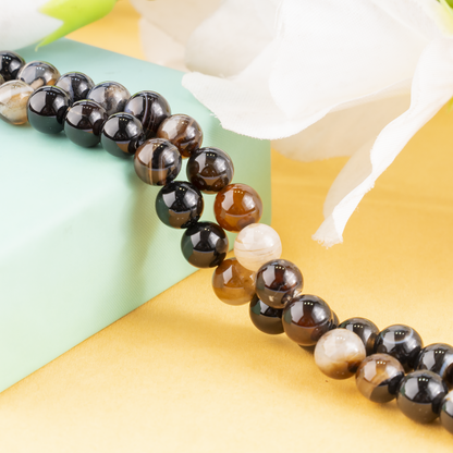 Black Sulemani Agate Beads, Natural Round Crystal Beads 6mm to 12mm  DestGlow