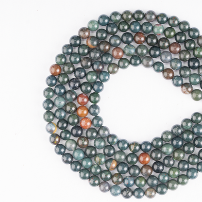 Bloodstone Beads, Natural Round Crystal Beads 4mm to 12mm